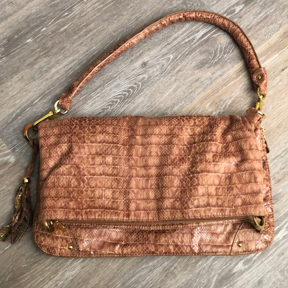JM Joy Mangano Faux Snakeskin Handbag/Tote